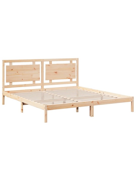 Sängynrunko erikoispitkä ilman patjaa 200x220 cm massiivipuu