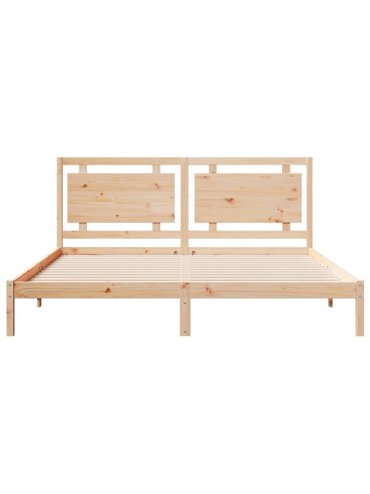 Sängynrunko erikoispitkä ilman patjaa 200x220 cm massiivipuu