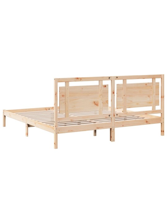 Sängynrunko erikoispitkä ilman patjaa 200x220 cm massiivipuu