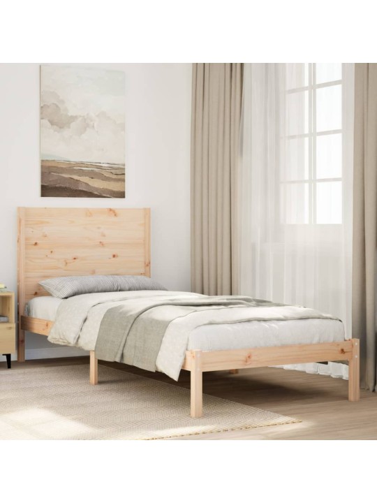Sängynrunko erikoispitkä ilman patjaa 100x220 cm massiivipuu