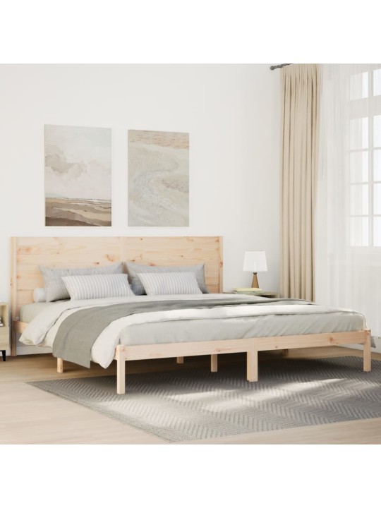 Sängynrunko erikoispitkä ilman patjaa 200x220 cm massiivipuu