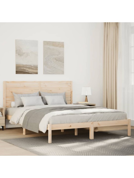 Sängynrunko erikoispitkä ilman patjaa 140x210 cm massiivipuu
