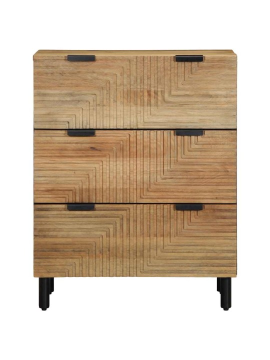 Senkit 2 kpl ruskea 60x33x75 cm massiivipuu mango