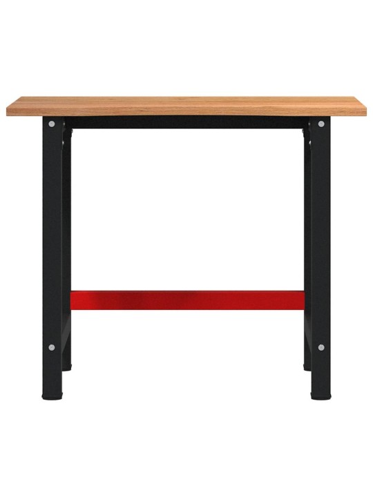 Työpenkki vaaleanruskea 100x60x81,5 cm täysi tammi