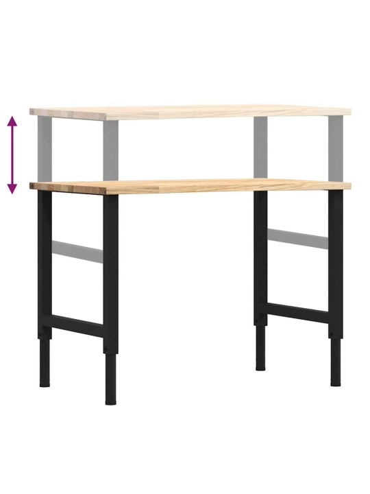 Työpenkki 100x60x(71,5-98) cm täysi tammi