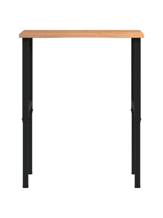 Työpöytä vaaleanruskea 80x60x(71,5-98) cm massiivipuutammea