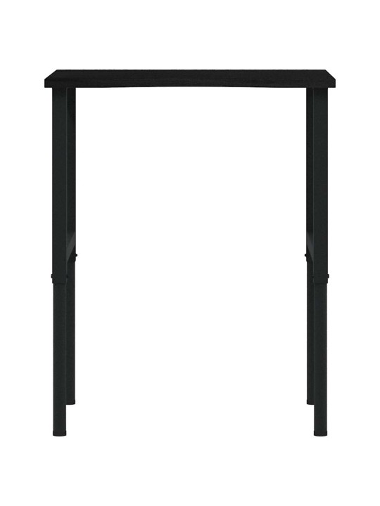 Työpöytä tummanruskea 80x60x(71,5-98) cm massiivipuutammea