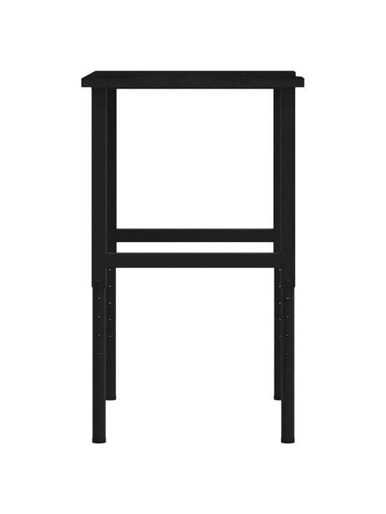 Työpöytä tummanruskea 80x60x(71,5-98) cm massiivipuutammea