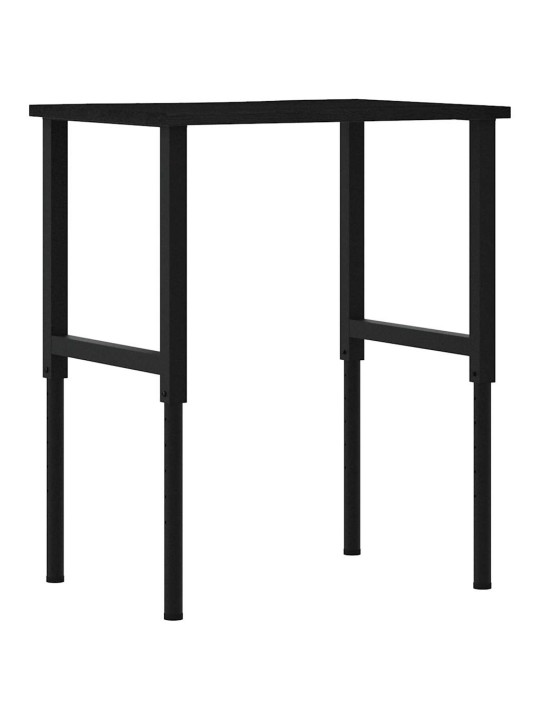 Työpöytä tummanruskea 80x60x(71,5-98) cm massiivipuutammea