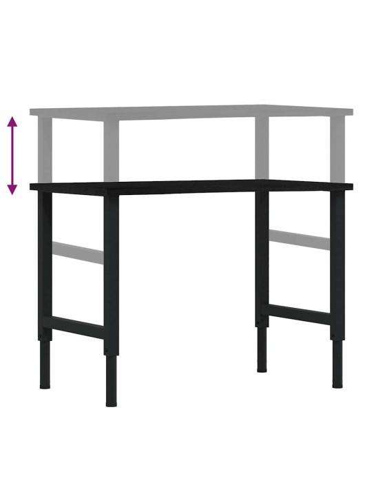 Työpenkki t.ruskea 100x60x(71,5-98) cm täysi tammi