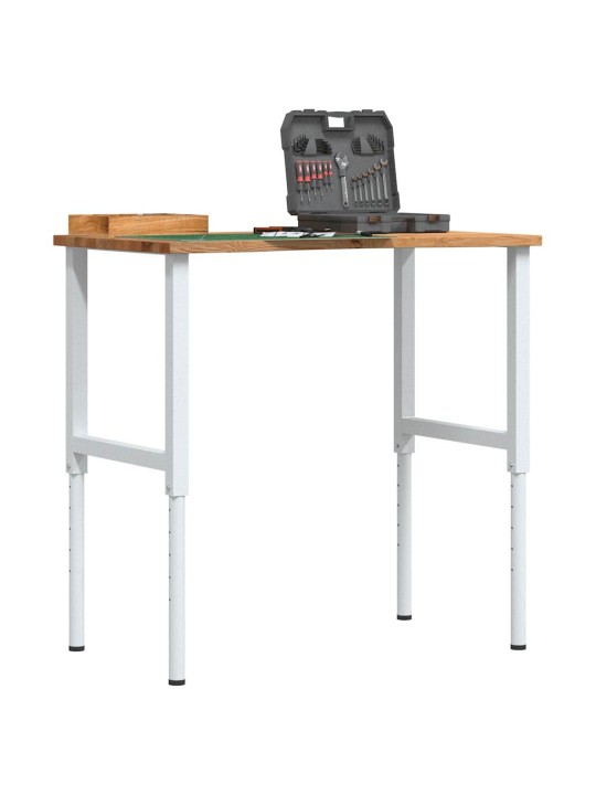 Työpenkki v.ruskea 100x60x(71,5-98) cm täysi tammi