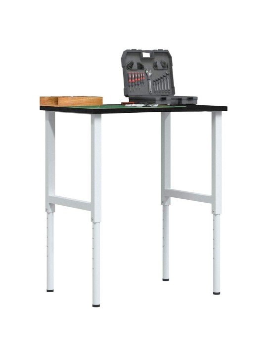 Työpöytä tummanruskea 80x60x(71,5-98) cm massiivipuutammea