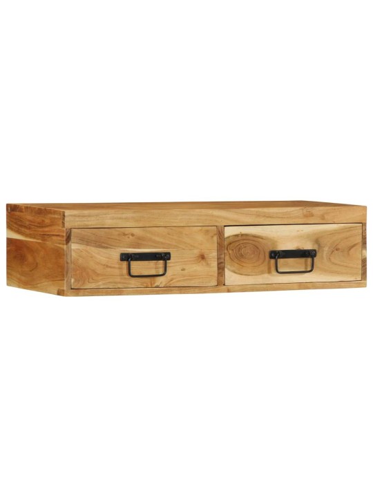 Seinälle asennettava tv-kaappi 80x30x19 cm massiivipuu akaasia