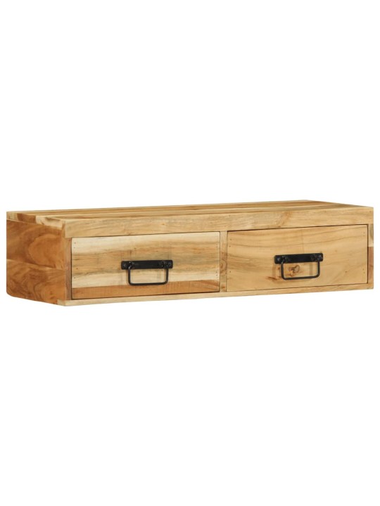 Seinälle asennettava tv-kaappi 80x30x19 cm massiivipuu akaasia