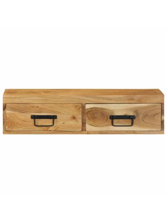 Seinälle asennettava tv-kaappi 80x30x19 cm massiivipuu akaasia