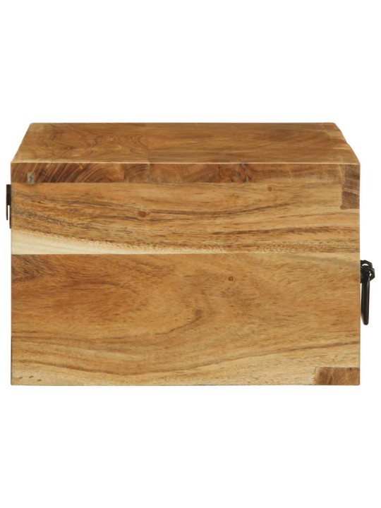 Seinälle asennettava tv-kaappi 80x30x19 cm massiivipuu akaasia