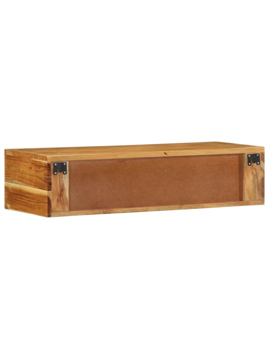 Seinälle asennettava tv-kaappi 80x30x19 cm massiivipuu akaasia