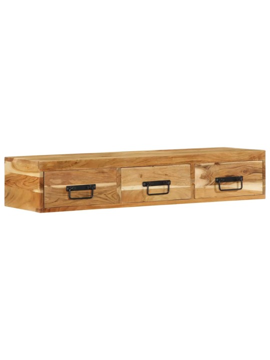 Seinä-tv-kaappi 100x30x19 cm massiivipuu akaasia