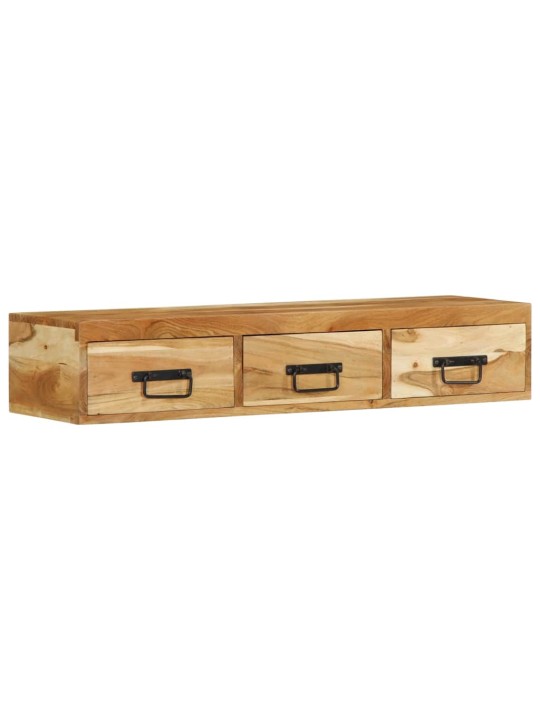 Seinä-tv-kaappi 100x30x19 cm massiivipuu akaasia