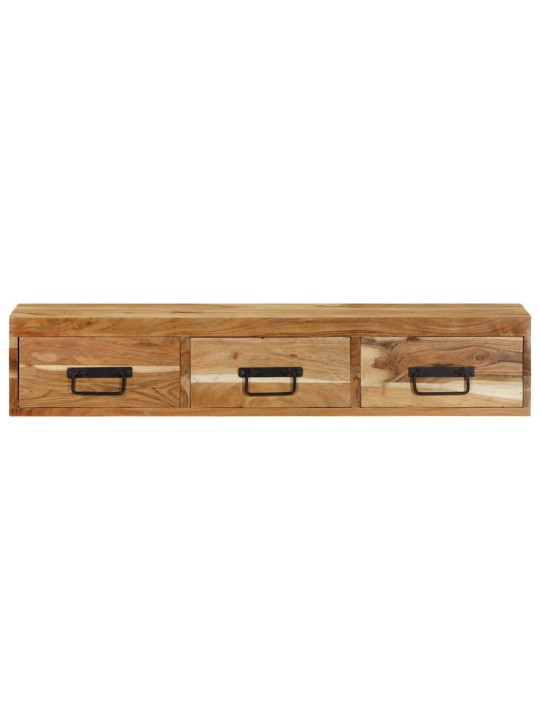 Seinä-tv-kaappi 100x30x19 cm massiivipuu akaasia