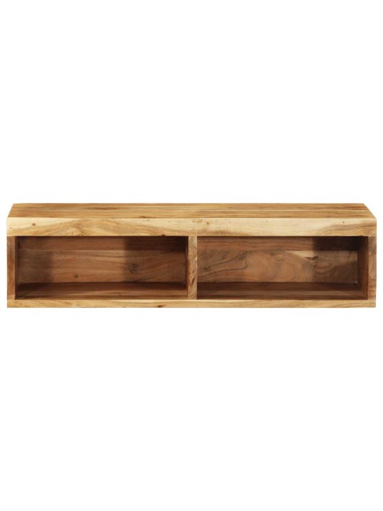 Seinälle asennettava tv-kaappi 80x30x19 cm massiivipuu akaasia