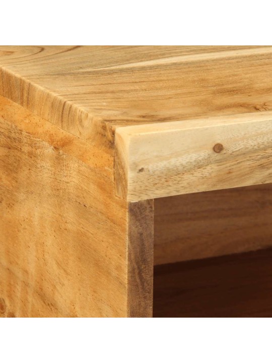 Seinälle asennettava tv-kaappi 80x30x19 cm massiivipuu akaasia