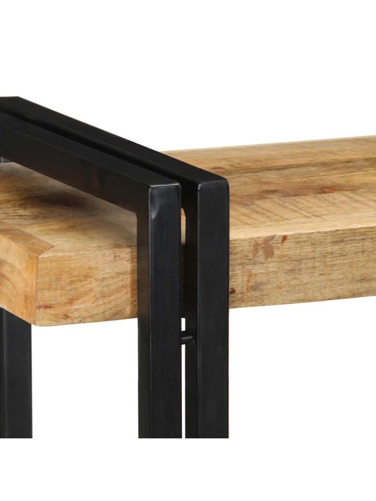 Seinähylly 90x33x45 cm massiivipuuta mango