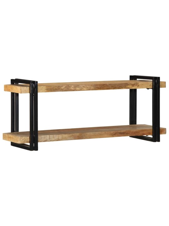 Seinähylly 110x33x45 cm massiivipuuta mango