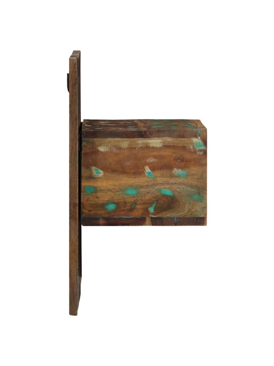Yöpöytäkaappi monivärinen 50x27x50 cm massiivipuu kierrätetty