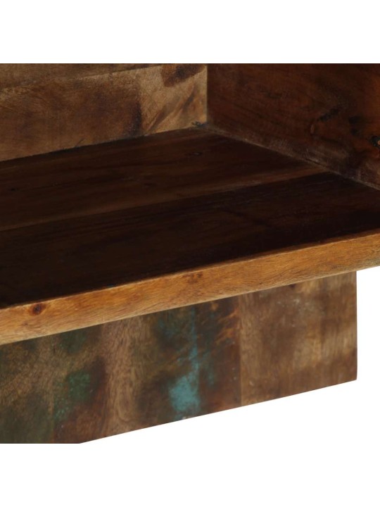 Yöpöytäkaappi monivärinen 50x27x50 cm massiivipuu kierrätetty