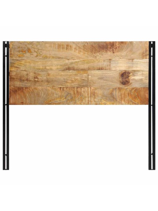 Sängynpääty 120 cm täysi mangopuu ja rauta