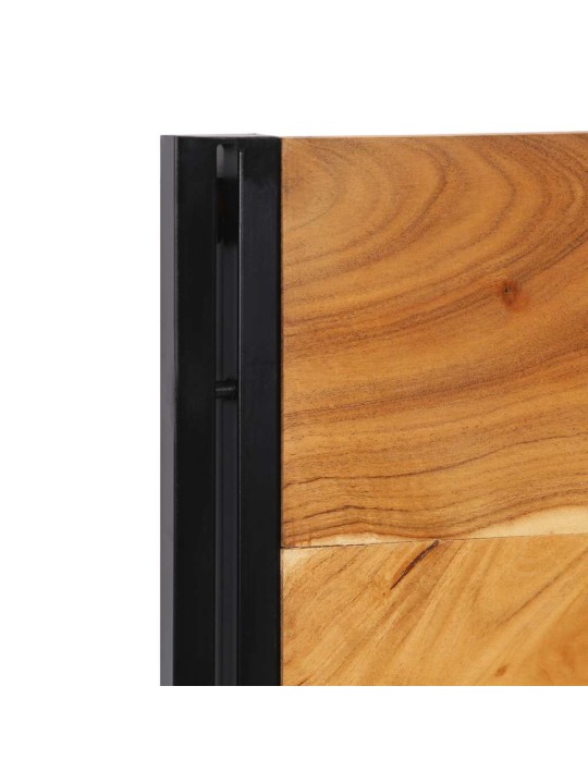 Sängynpääty 120 cm täysi akasiapuu ja rauta