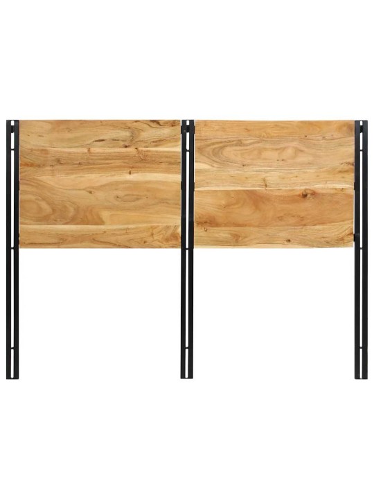 Sängynpääty 140 cm täysi akasiapuu ja rauta