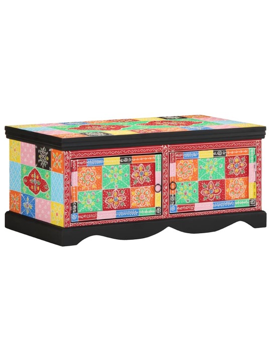 Sohvapöytä monivärinen 90x50x40 cm massiivipuu mango