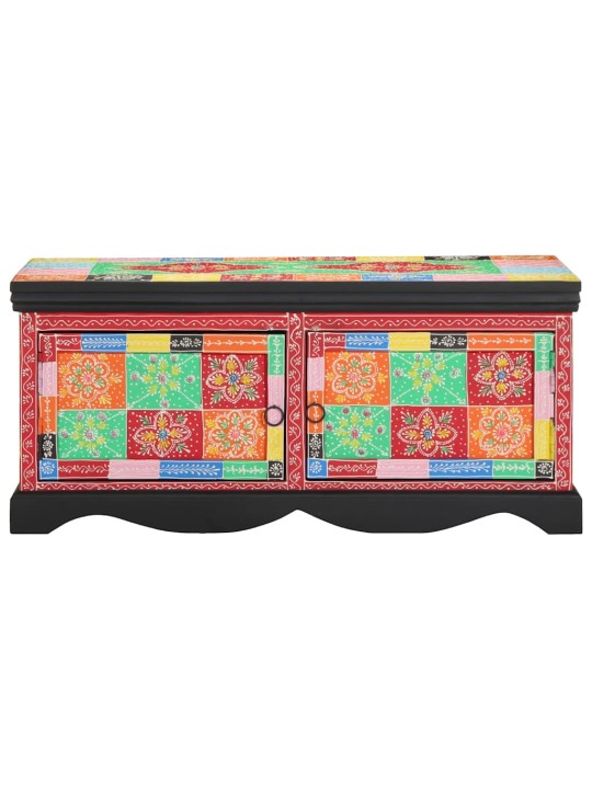 Sohvapöytä monivärinen 90x50x40 cm massiivipuu mango