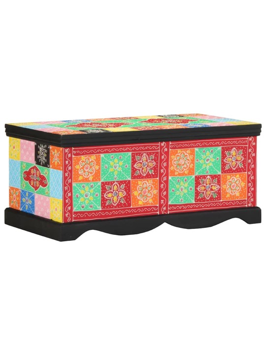 Sohvapöytä monivärinen 90x50x40 cm massiivipuu mango