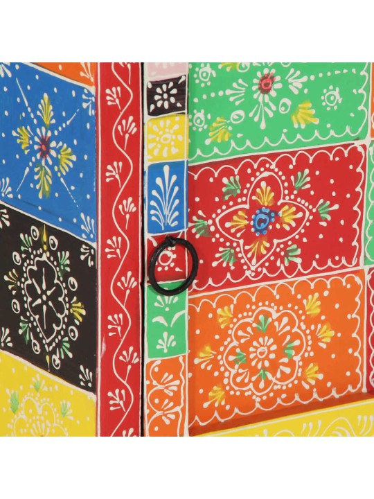Yöpöytä monivärinen 40x35x45 cm massiivipuu mango