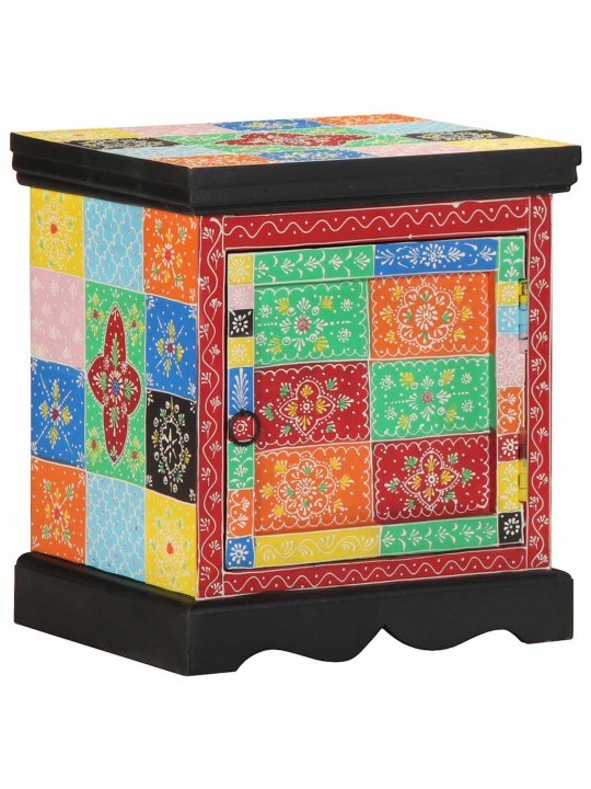 Yöpöytäkaappi 2 kpl monivärinen 40x35x45 cm massiivipuu mango