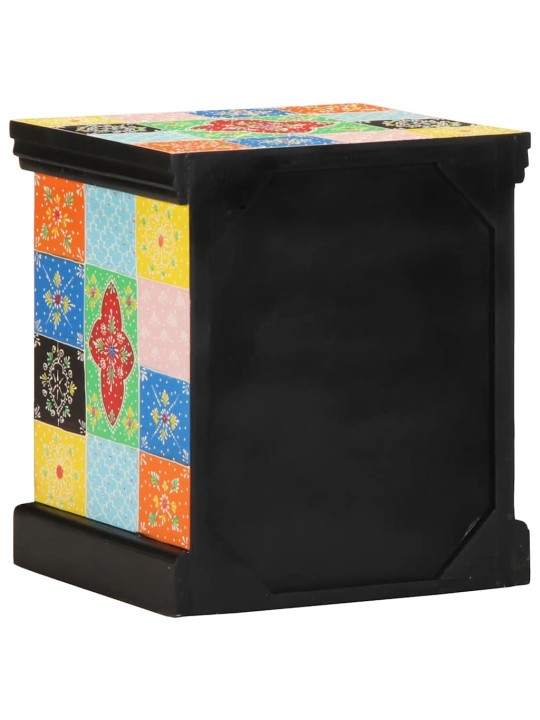Yöpöytäkaappi 2 kpl monivärinen 40x35x45 cm massiivipuu mango
