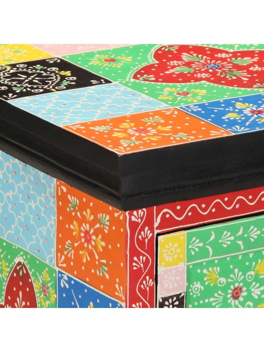 Yöpöytäkaappi 2 kpl monivärinen 40x35x45 cm massiivipuu mango