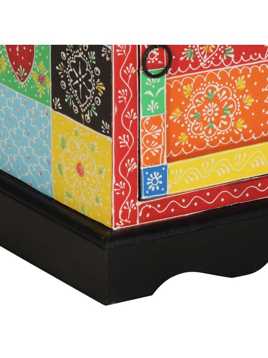 Yöpöytäkaappi 2 kpl monivärinen 40x35x45 cm massiivipuu mango