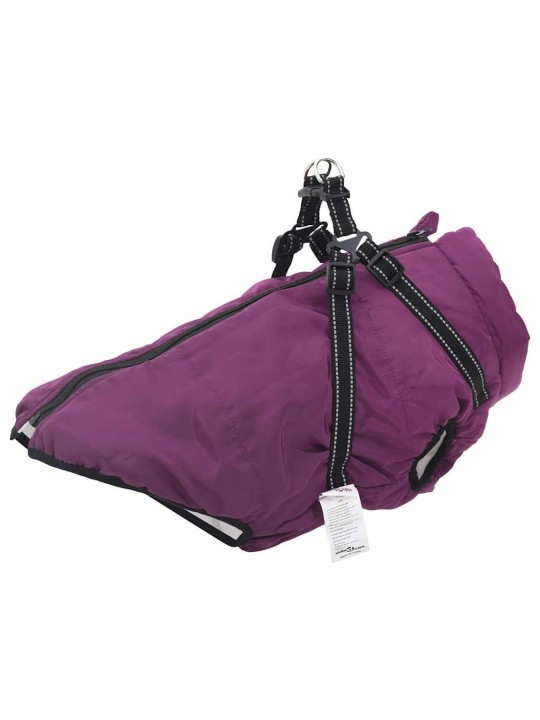 Koiran takki valjailla vedenpitävä heijastava violetti l48