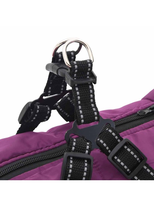 Koiran takki valjailla vedenpitävä heijastava violetti l68