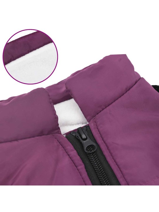 Koiran takki valjailla vedenpitävä heijastava violetti l40