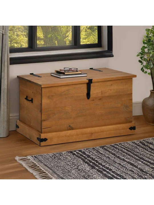 Säilytysarkku halden 91x48x47 cm massiivipuumänty