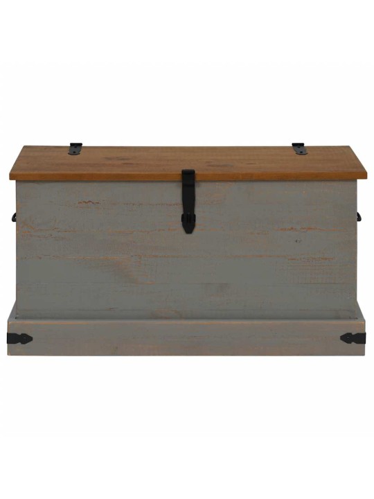 Säilytysarkku halden harmaa 91x48x47 cm massiivipuu mänty