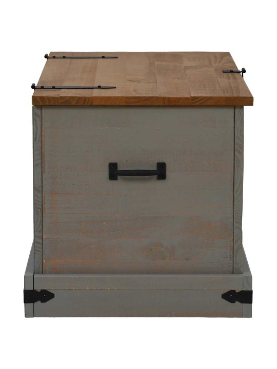 Säilytysarkku halden harmaa 91x48x47 cm massiivipuu mänty