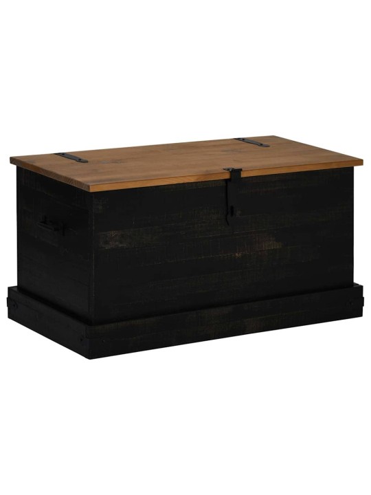 Säilytysarkku halden musta 91x48x47 cm täysi mänty