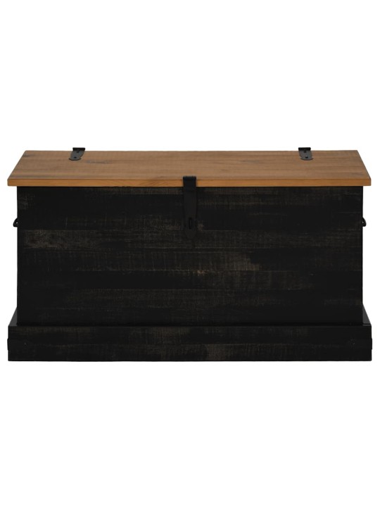 Säilytysarkku halden musta 91x48x47 cm täysi mänty