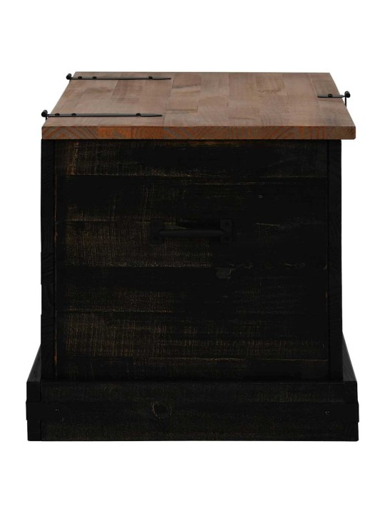 Säilytysarkku halden musta 91x48x47 cm täysi mänty
